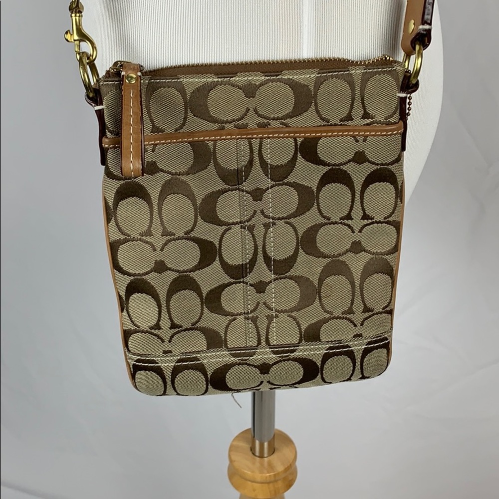 Coach Signature Canvas Small Crossbody Bag Gem